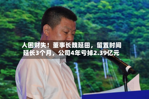 人困财失！董事长魏延田，留置时间延长3个月	，公司4年亏掉2.39亿元-第3张图片