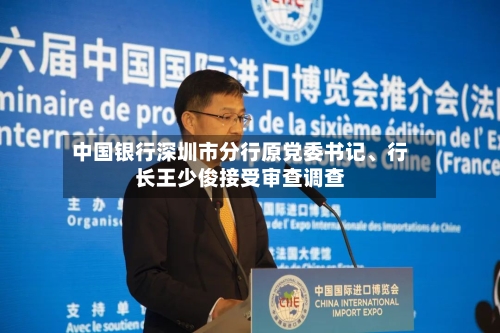 中国银行深圳市分行原党委书记、行长王少俊接受审查调查