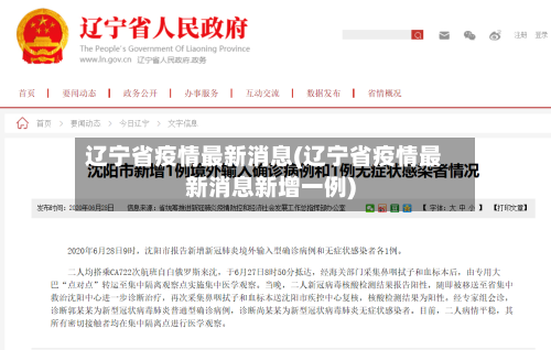 辽宁省疫情最新消息(辽宁省疫情最新消息新增一例)-第2张图片